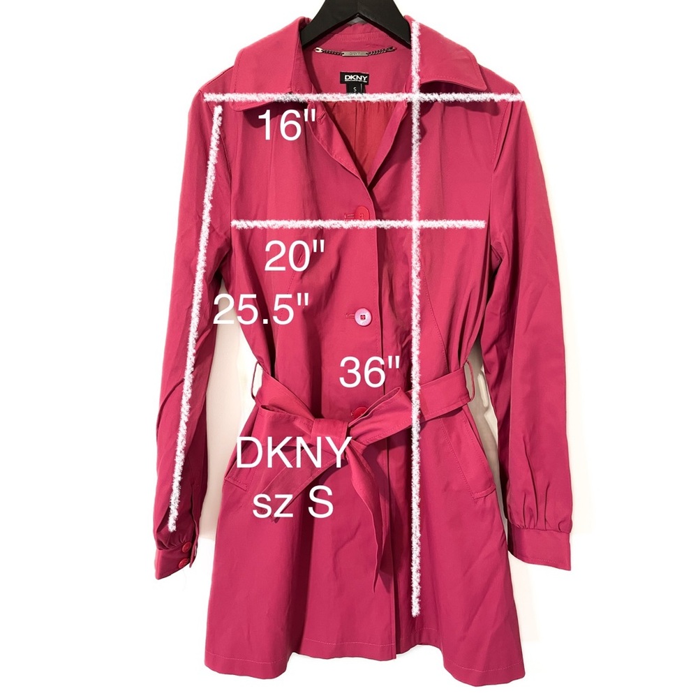 DKNY Magenta Trench Coat